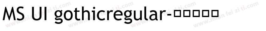 MS UI gothicregular字体转换